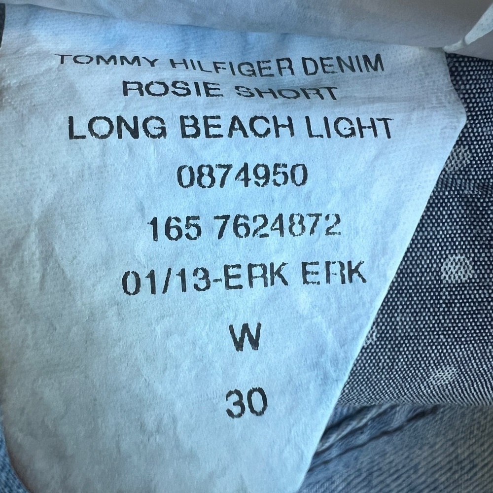 Tommy Hilfiger Denim Rosie Long Beach American Flag Jean Shorts Women’s Size 30 - Picture 5 of 7